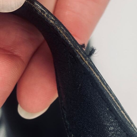 Vintage Coach Andrea Slim Hobo Shoulder Bag Zip Top 9073 Black Gold Womens - Picture 12 of 16